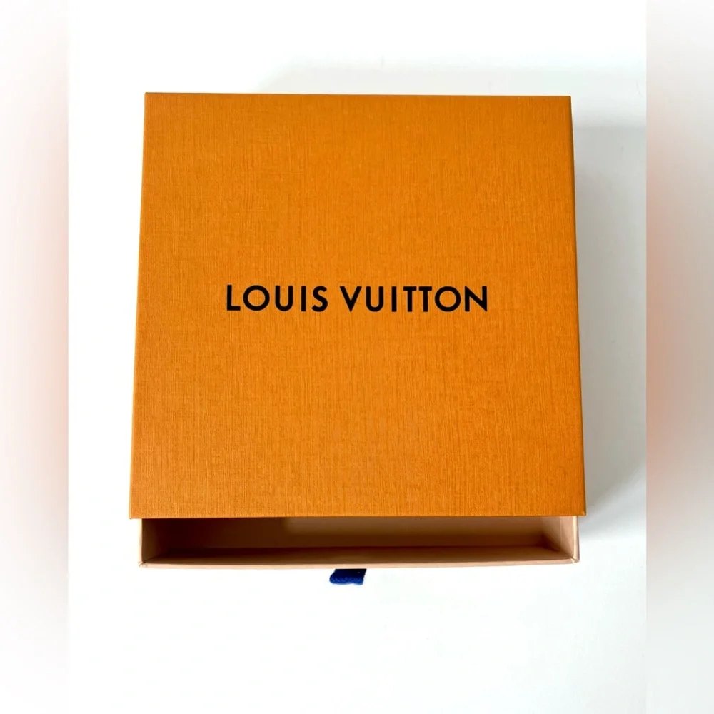 Louis Vuitton Signature Orange Sliding Gift Box, Size 6.75 x 6.75 x 1.75 in